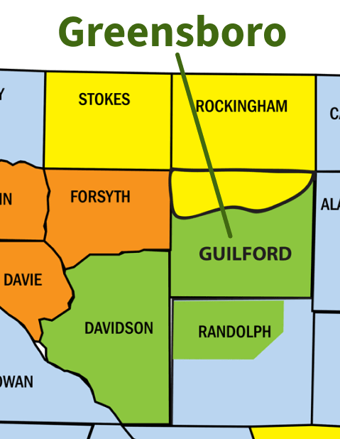 Greensboro map